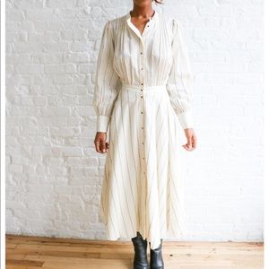 Sessun (French brand) midi striped shirt dress